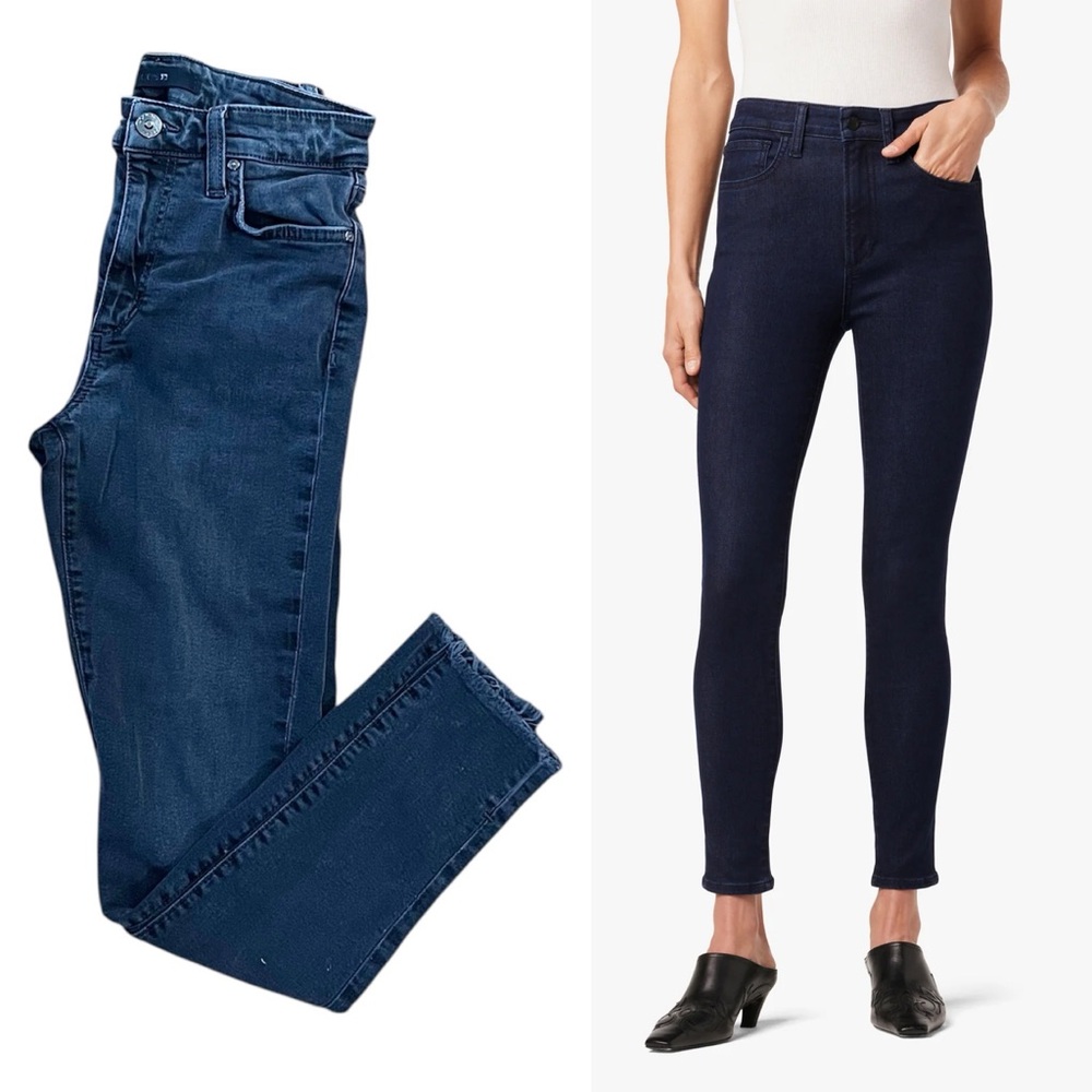 Joe's Jeans High Rise Skinny Jeans 25 Washed Black Deirdra